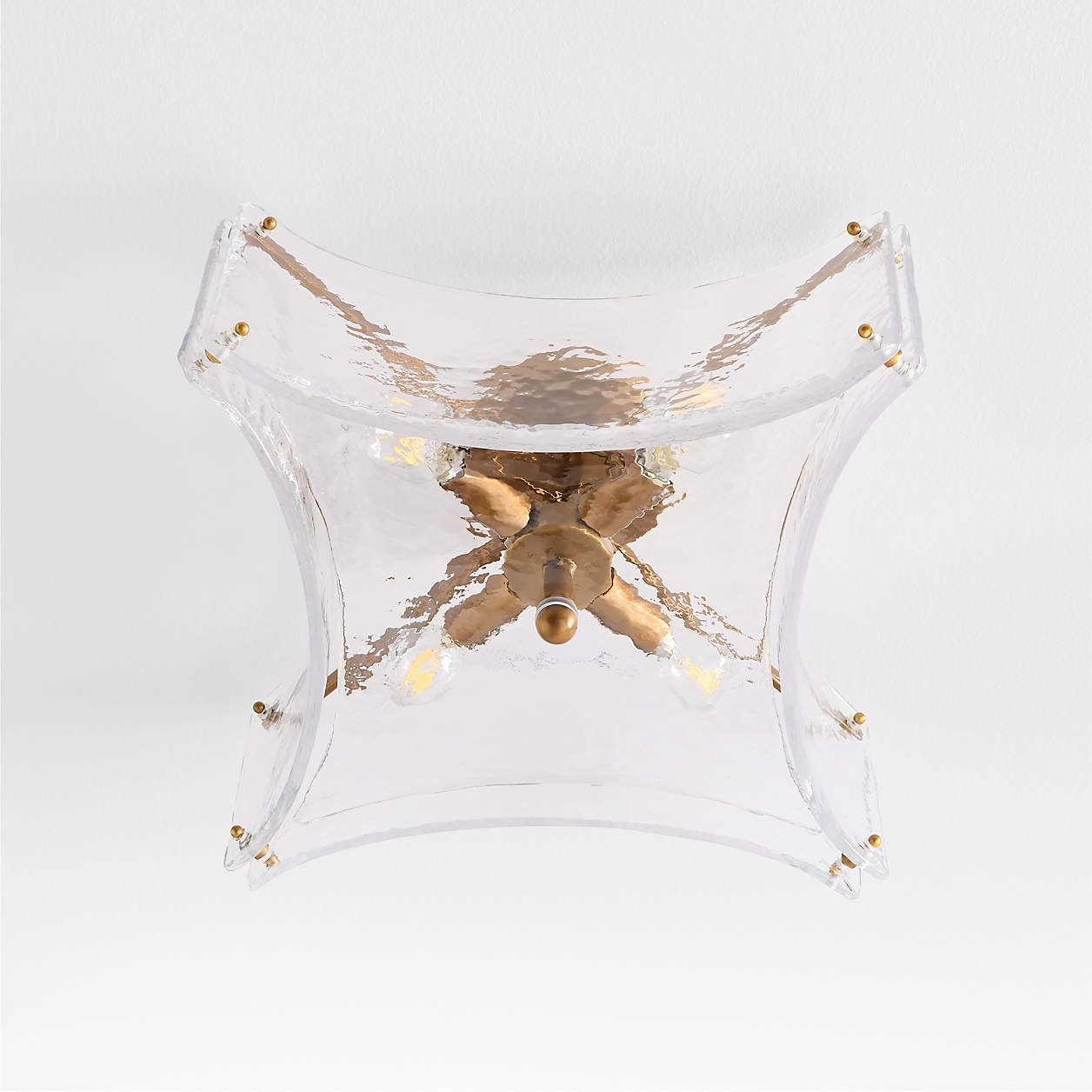 Luke Luxury 4-Light Textured Cast Glass Flush Mount Ceiling Light