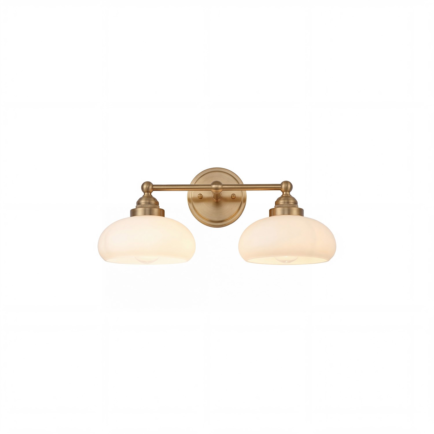 Alberta Bauhaus Milk White Glass Wall Sconce